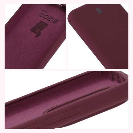 Silikonowe etui Bizon Soft Case do Xiaomi Redmi Note 14 5G, ciemnofioletowe