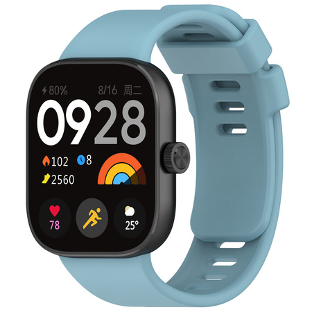 Pasek Bizon Strap Watch Silicone B do Xiaomi Redmi Watch 5/4 / Smart Band 9/8 Pro, błękitny