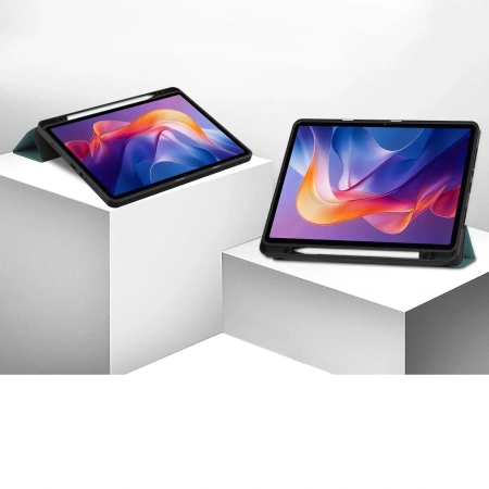 Etui z klapką Bizon Case Tab Lizard do Xiaomi Redmi Pad 2, ciemnozielone