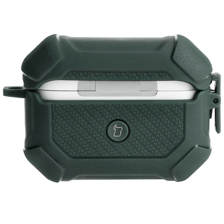 Etui Bizon Case Headphone Armor do Apple Airpods Pro 2, ciemnozielone