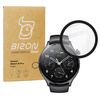Szkło hybrydowe Bizon Glass Watch Edge Hybrid dla Xiaomi Watch S1 Pro, czarne