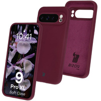 Silikonowe etui Bizon Soft Case do Google Pixel 9 Pro XL, ciemnofioletowe
