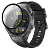 Szkło hybrydowe Bizon Glass Watch Edge Hybrid dla Huawei Watch GT 5 Pro 46 mm, czarne