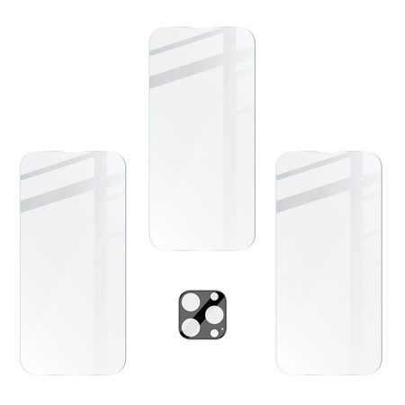 3x Szkło + szybka na aparat BIZON do iPhone 14 Pro Max