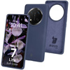 Silikonowe etui Bizon Soft Case do Honor Magic7 Lite, ciemnoniebieskie
