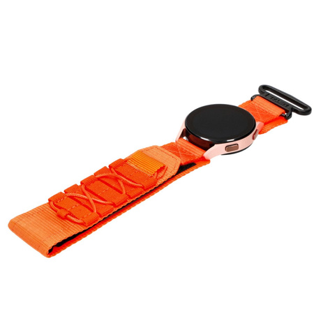Sportowy pasek do zegarka Bizon Strap Watch Adventure do Galaxy Watch 20mm, pomarańczowy
