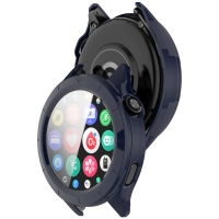 Etui ze szkłem do zegarka Bizon Case+Glass Watch do Xiaomi Watch S4, niebieskie