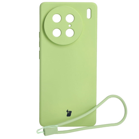 Etui Bizon Case Silicone Sq do VIVO X90 Pro, jasnozielone