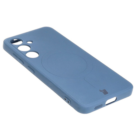 Etui Bizon Case Silicone Magnetic Sq do Galaxy S24, granatowe