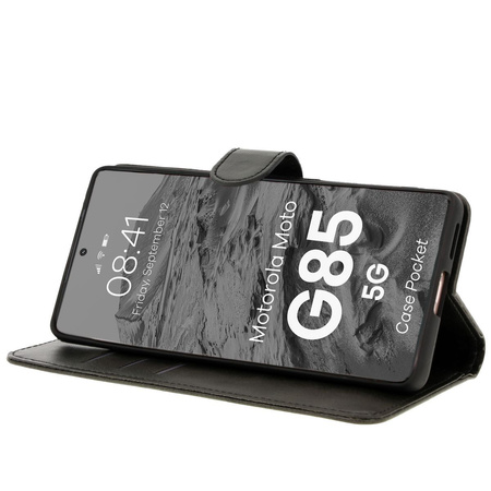Etui z klapką Bizon Case Pocket do Motorola Moto G85 5G, czarne