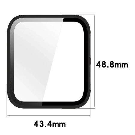 Etui ze szkłem do zegarka Bizon Case+Glass Watch do Garmin Venu X1, czarne