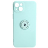 Etui Bizon Case Silicone Ring Sq do iPhone 15 Plus, turkusowe