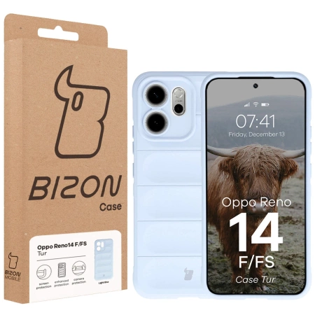Pancerne etui Bizon Case Tur do Oppo Reno 14 F / 14 FS, jasnoniebieskie