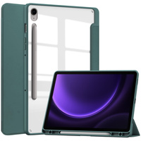 Etui Bizon Case Tab Clear Matt do Galaxy Tab S10 Lite / S10 FE / S9 / S9 FE, ciemnozielone