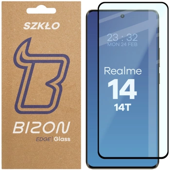 Szkło hartowane Bizon Glass Edge 2 do Galaxy S25 Ultra, czarna ramka
