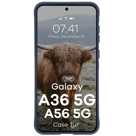 Pancerne etui Bizon Case Tur do Galaxy A36 5G / Galaxy A56 5G, granatowe