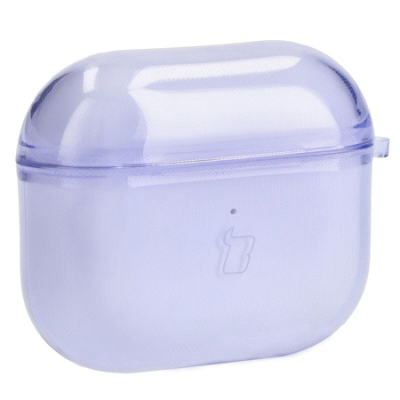 Etui Bizon Case Headphone Clear do Airpods 3, przezroczysto-fioletowe