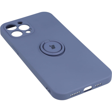 Etui Bizon Case Silicone Ring do iPhone 12 Pro Max, szare