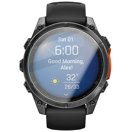 Szkło hartowane na ekran Bizon Glass Watch Clear do Garmin Fenix 8 AMOLED 47 mm