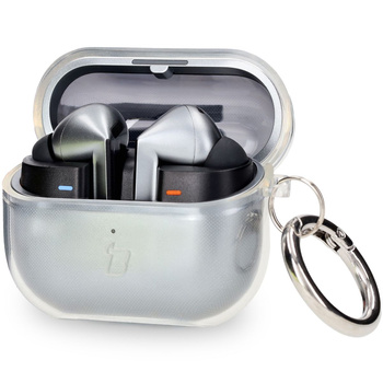 Elastyczne etui z karabińczykiem Bizon Case Headphone Clear do Galaxy Buds 3/3 Pro/3 FE przeźroczyste