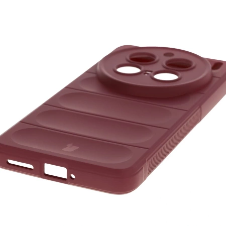 Pancerne etui Bizon Case Tur do Vivo X200 Pro, burgundowe