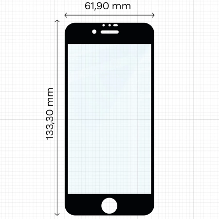 Szkło hartowane Bizon Glass Edge do iPhone SE 2022/2020/ 8/ 7, czarne