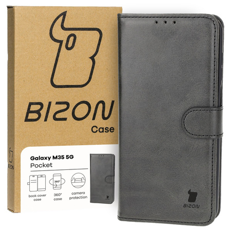 Etui z klapką Bizon Case Pocket do Galaxy M35 5G, czarne