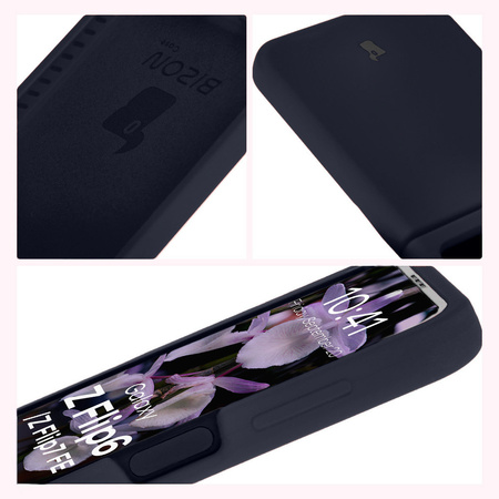 Silikonowe etui Bizon Soft Case do Galaxy Z Flip7 FE / Z Flip6, ciemnoniebieskie