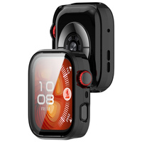 Etui ze szkłem do zegarka Bizon Case Watch Adamo do Huawei Watch Fit 4 Pro, czarne
