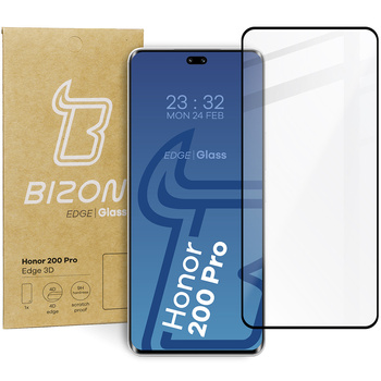 Szkło hartowane BIZON Glass Edge 3D do Honor 200 Pro