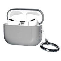 Elastyczne etui z karabińczykiem Bizon Case Headphone Clear do AirPods Pro 3, przeźroczysto-czarne