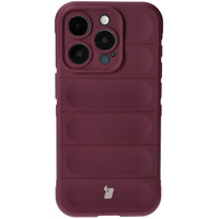 Pancerne etui Bizon Case Tur do iPhone 15 Pro, burgundowe