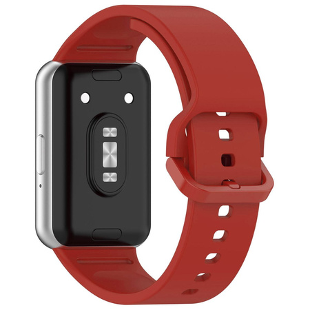 Pasek Bizon Strap Watch Silicone do Galaxy Fit 3, czerwony