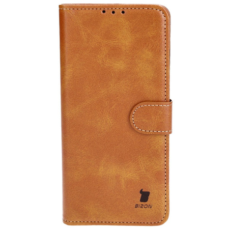 Etui z klapką Bizon Case Pocket do Motorola Moto G84 5G, brązowe