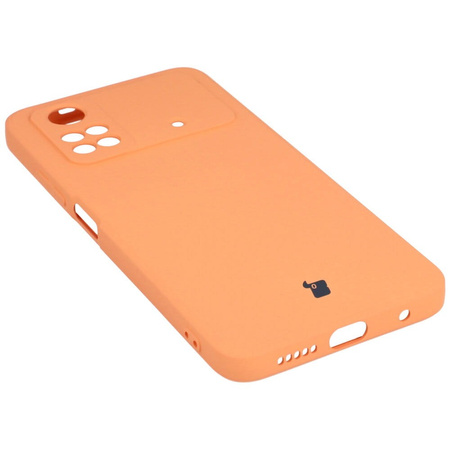 Etui Bizon Case Silicone do Xiaomi Poco M4 Pro 4G, pomarańczowe