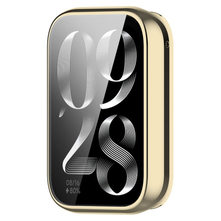 Etui z osłoną ekranu Bizon Case Watch Felipe do Xiaomi Mi Smart Band 9 Pro, złote