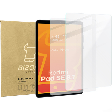Szkło hartowane do tabletu Bizon Glass Tab Clear Duo do Xiaomi Redmi Pad SE 8.7, 2 sztuki