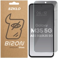 Prywatyzujące szkło hartowane Bizon Glass Clear Shadow do Galaxy A35 / A55 5G, przyciemniane