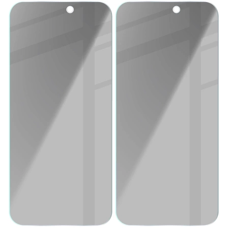 Prywatyzujące szkło hartowane Bizon Glass Clear Shadow Duo do iPhone 15 / 15 Pro / 16 , przyciemniane, 2 sztuki