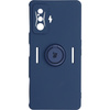 Etui Bizon Case Silicone Ring do Xiaomi Poco F4 GT, granatowe