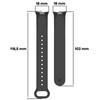 Silikonowy pasek Bizon Strap Watch Dots do Xiaomi Smart Band 10 / 9 / 9 NFC / 8, ciemnoszary