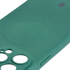 Etui silikonowe z pierścieniem magnetycznym Bizon Case Silicone Magnetic do iPhone 14 Pro Max, ciemnozielone
