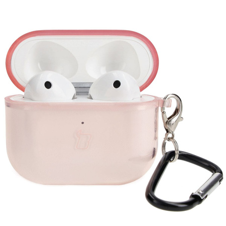 Etui Bizon Case Headphone Clear do Airpods 3, przezroczysto-różowe