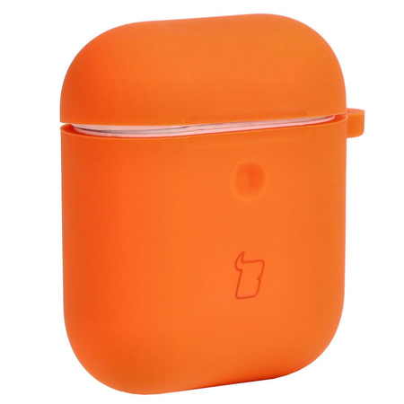 Etui Bizon Case Headphone Silicone do AirPods 1/2, marchewkowe