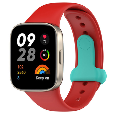 Pasek Bizon Strap Watch Nessy do Xiaomi Redmi Watch 3, czerwony