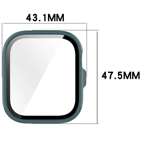 Etui ze szkłem do zegarka Bizon Case Watch Adamo do Huawei Watch Fit 4 Pro, zielone