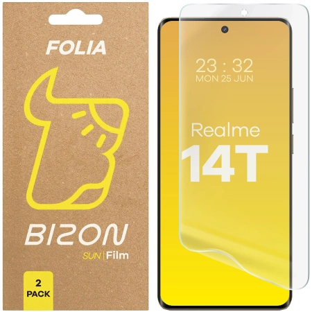 Folia matowa Bizon Glass Film Sun Duo do Realme 14T 5G, 2 sztuki