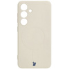 Etui Bizon Case Silicone Magnetic Sq do Galaxy S24, beżowe
