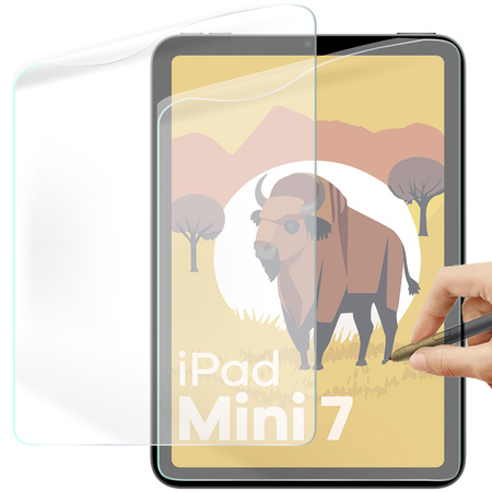 Folia imitująca papier Bizon Film Tab Papirus Duo do iPad Mini 7 gen. 2024 / iPad Mini 6 gen. 2021, 2 sztuki