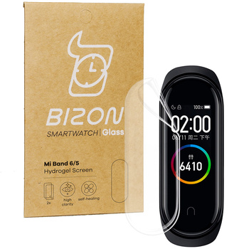 Folia hydrożelowa Bizon Glass Hydrogel, Xiaomi Mi Band 6 / 5, 2 sztuki